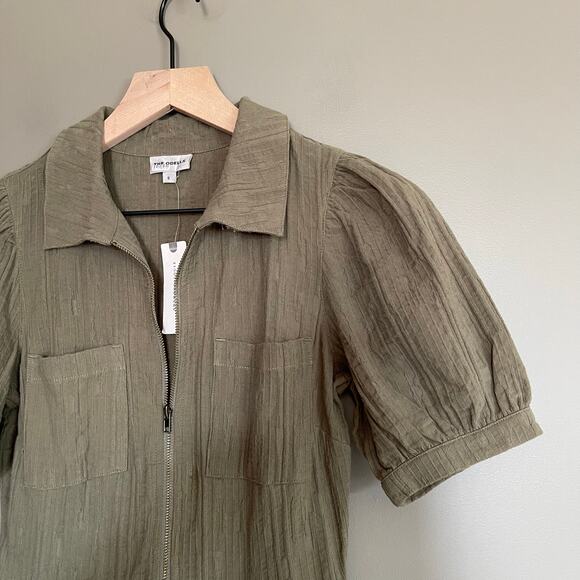 NWT Anthropologie The Odells Tamil Coveralls Olive Green Size 0 Utility Jumpsuit - Picture 8 of 16